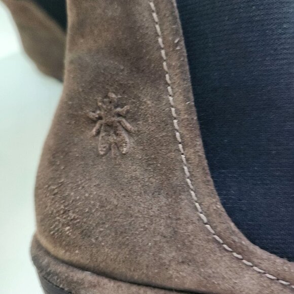 Fly London Phil Brown Suede Leather Ankle Bootie Size 39/8-8.5 - Picture 7 of 11